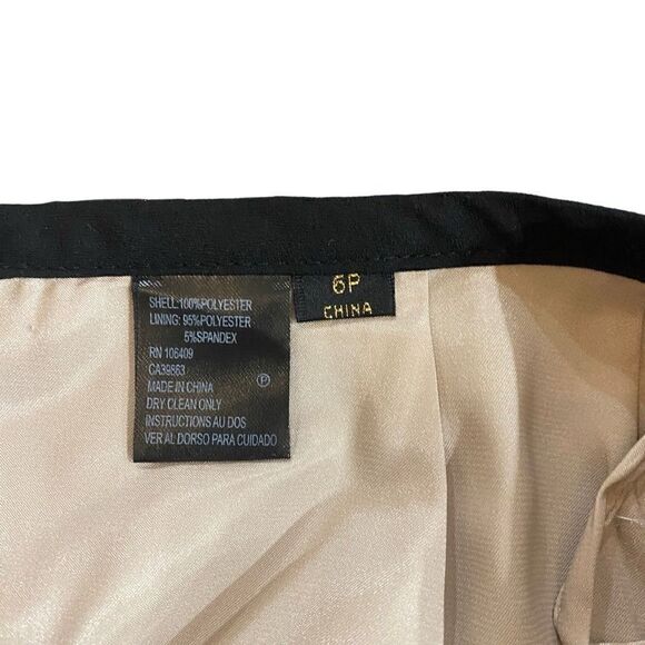 Tahari Arthur S Levins Luxe petite size 6P black with tan under lay lace trim - Picture 7 of 9